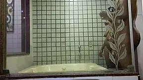 damn this sexy latina babe's first hydromassage ends with monster cock orgasm