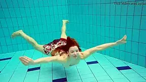 i'm diving underwater with hot teen marketa's bikini body