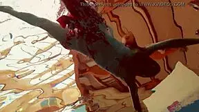 i'm diving underwater with hot teen marketa's bikini body