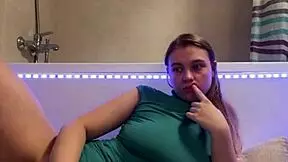 sexy student fingers ass tits orgasm bathroom cum horny