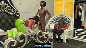 Parents watch bound stepsibs fuck desperately for cash