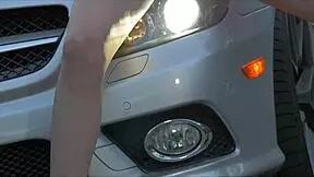 sexy teen in lingerie heels fishnets fingers gaping asshole masturbates bent over!