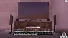 bunkered with femboy 05 she strokes his small shaved cock close up while wet petite tits bounce