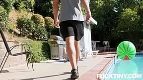 Petite Lily Glee Bench Presses Into Hardcore Neighbor Fuck