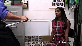 Exotic petite indian ebony detained and tag teamed hard by two cocks in office spy cam