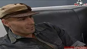 you pathetic cuckold watch your skinny blonde wife with big fake tits fuck monster cock