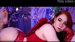 Valentine Day Angelic Redhead Gives Sloppy Monster Cock Blowjob