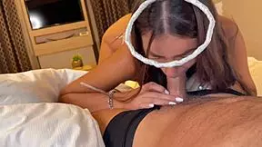 Kinky girlfriend slurps deep on that monster cock POV with sloppy footjob ending in facial cumshot