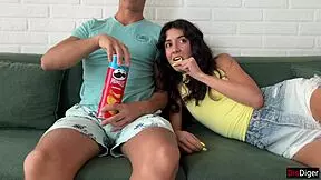 Stepbrother skips movie to roughly assfuck seductive muse Katty West doggystyle