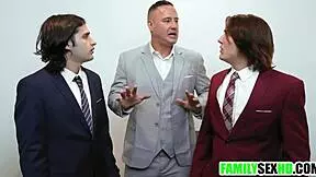 Scientist stepdad fucks teen stepdaughters hard in front of stepsons