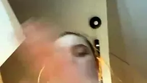 horny 18yo with big natural tits masturbates shaved pussy to extreme public orgasm