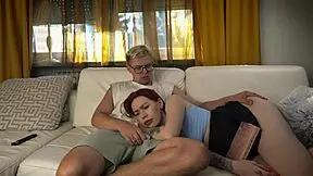 Dude, I snuck up and creampied my tattooed stepmom on the couch mid-fake sleep