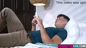 the hot stepmom draws him close for another tempting seduction moment