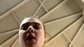 horny 18yo with big natural tits masturbates shaved pussy to extreme public orgasm