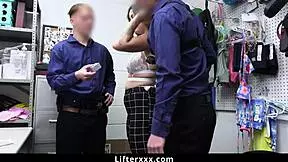 Whoa Bella Luna gets strip searched then double fucked hard by lp guards in garage 😈🍑