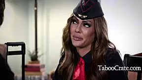 petite milf stewardess bends for taboo cockpit pounding