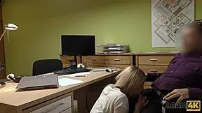 loan4k teen undresses strips fucks doggystyle in czech office for cash