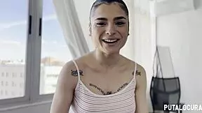 Voluptuous tattooed Nadja chats then swallows Torbe's cum in Putalocura?