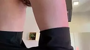 sophie van loo heats up kitchen in grey leggings and heels