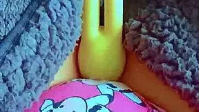 Tiny Latina college coed masturbates shaved pussy with big vibrator first time