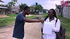 Schoolgirl skips class for Ghana street boy's thick black cock temptation