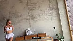 blonde babe girlfriend moans loud riding cowgirl pov outdoor with pretty face and skinny body