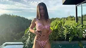 Hey we got so wild with my cameraman pounding wet pussy doggystyle and riding huge cock outdoors by the pool