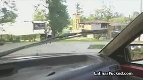 This Busty Latina Amateur's Short Hair Flies as Big Cock Pounds Her Rough in No Bra Titty Fuck Casting