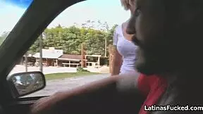 This Busty Latina Amateur's Short Hair Flies as Big Cock Pounds Her Rough in No Bra Titty Fuck Casting