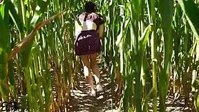 wanna see my horny slut wife suck monster cock in cornfield?