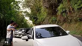 strange wet latina danner mendez and iris rodriguez beg for raw outdoor creampie no condom ripping clothes for rough pussy pounding