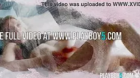 hey check emmi's hot petite german blonde body teasing tits solo playboy style