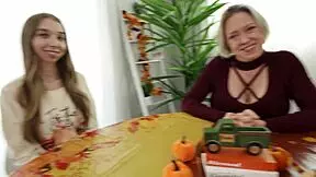 Step sis breezy bri teases wet pussy and rides cock before thanksgiving dinner bonding?