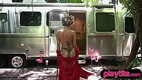 petite blonde bombshell strips rips clothes flauntin juicy round tits n big bubble ass centerfold style