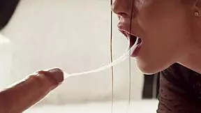 LADY GANG SUCKS RIDES VIRGIN BIG COCK CUM ON TITS