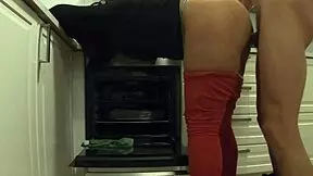 waiting for girlfriend i fucked her milf stepmom in kitchen creampied ass