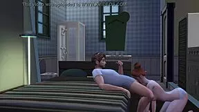 step daughter sneaks in for dirty DADDY blowjob, but ends up riding old cock like a pro slut