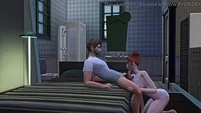 step daughter sneaks in for dirty DADDY blowjob, but ends up riding old cock like a pro slut