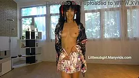 tiny asian petite's tight pussy stretched by massive cock slowly