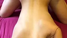 Girlfriend's slutty heart races with passion pounding her huge tits ass doggystyle front view roommate dorm ecstasy