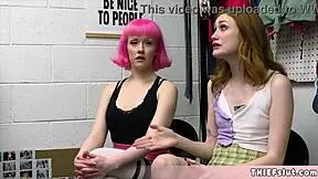 Influencer Shoplifter And Assistant Get Bent Over For Rough Ffm Punish!