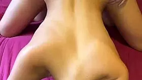 Girlfriend's slutty heart races with passion pounding her huge tits ass doggystyle front view roommate dorm ecstasy