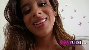 Tiny big-breasted babe settles stepbro debt with tight pussy play