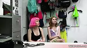 Influencer Shoplifter And Assistant Get Bent Over For Rough Ffm Punish!