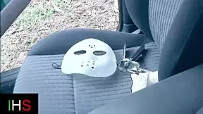 damn this slut gets her tight ass fucked deep in woods car