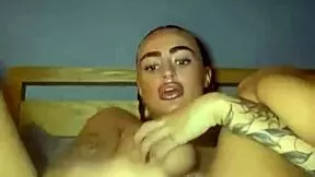 TATTOOED GOTH SLUT FINGERS her tight ASS RAW before HARD FUCK
