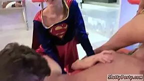 girls go wild with hardcore lap dances and blowjobs at halloween party