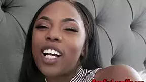 black stepsis sucks cock pov with handjob and deepthroat