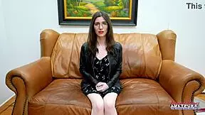 nerdy brunette hazel oconnor fingered deep while dildo deepthroating!!