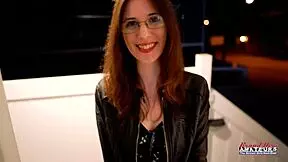 nerdy brunette hazel oconnor fingered deep while dildo deepthroating!!